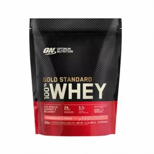 Optimum Nutrition GOLD STANDARD 100% WHEY™ Strawberries & Cream 1.5 lb (22 Servings) Peru | 59324CHEP
