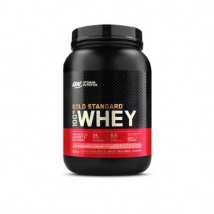 Optimum Nutrition GOLD STANDARD 100% WHEY™ Strawberries & Cream 2 lb (29 Servings) Peru | 14578GOJW