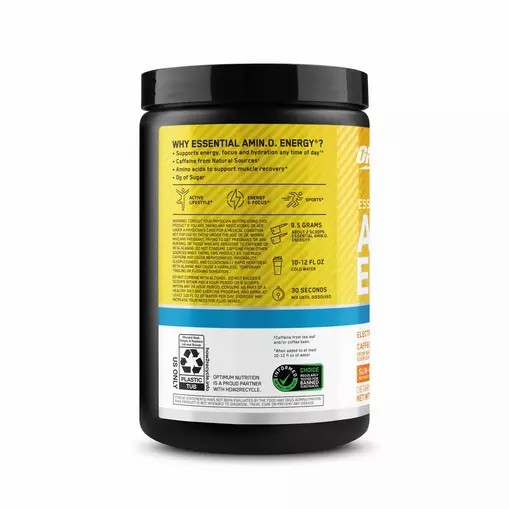 Optimum Nutrition Essential AMIN.O. ENERGY + Electrolytes *new* Sun-kissed Citrus 0.63 lb (30 Servings) Peru | 71453BLQN