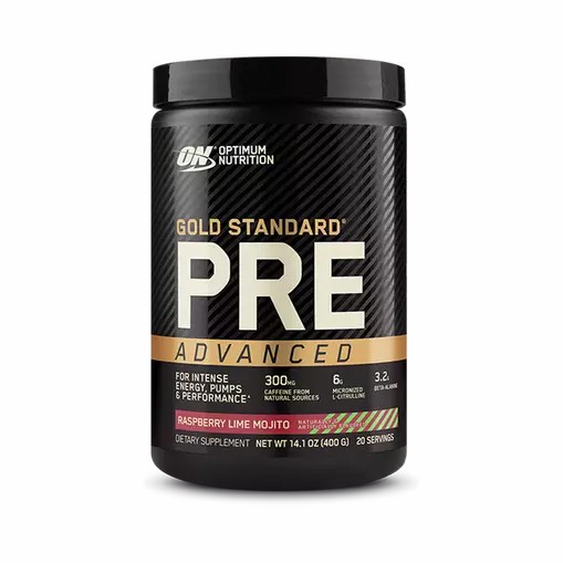 Optimum Nutrition GOLD STANDARD® Pre Advanced Raspberry Lime Mojito 0.88 lb (20 Servings) Peru | 72518JWLV