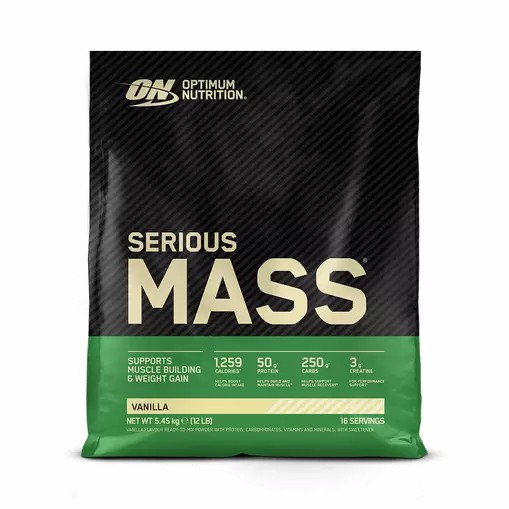 Optimum Nutrition Serious Mass Gainer Vainilla 5.45 kg (16 Servings) Peru | 45609YOEL